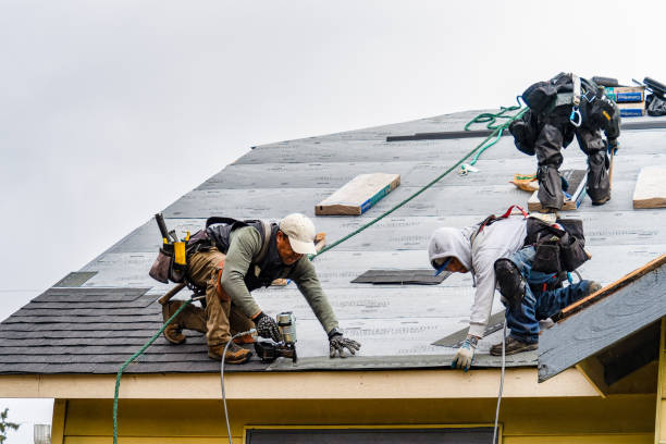 Professional Gutter Installation technician working in Middleport, OH